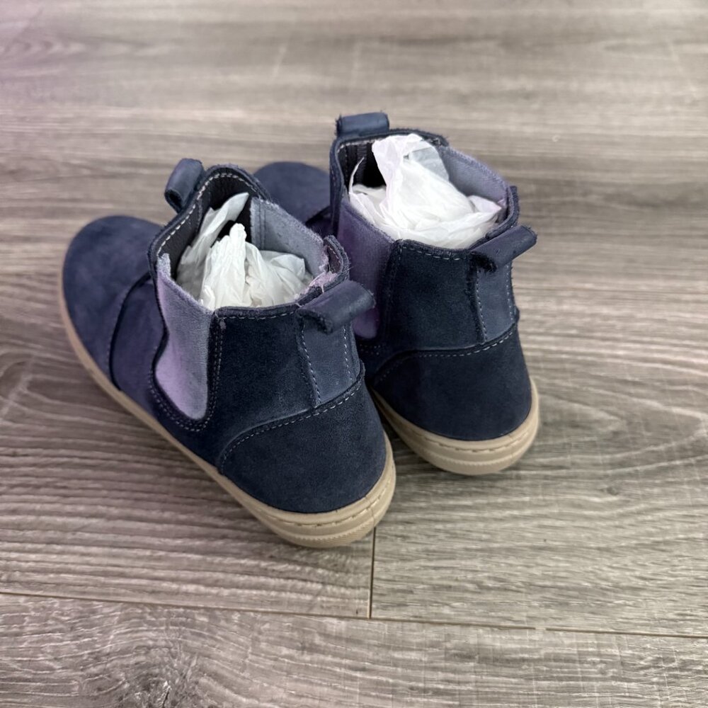 NWOB Cienta Blue Slip On Booties Faux Suede Little Kid Size 34 / 3 - Picture 3 of 4